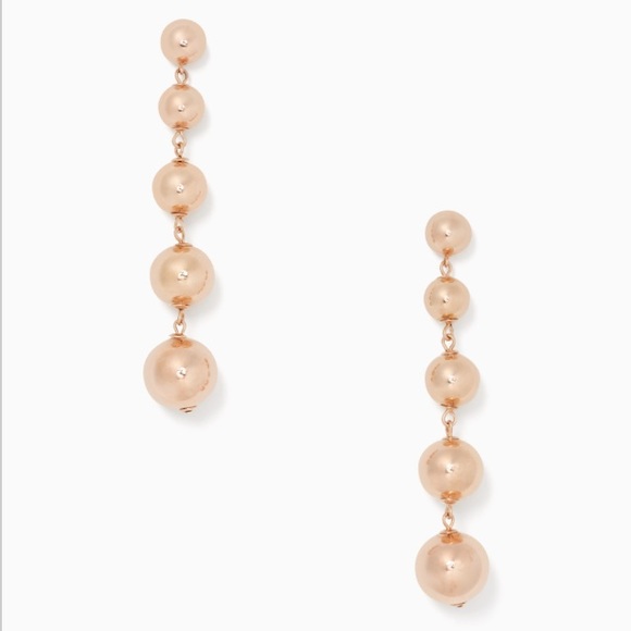 kate spade Jewelry - kate spade // rose gold sphere drop earrings